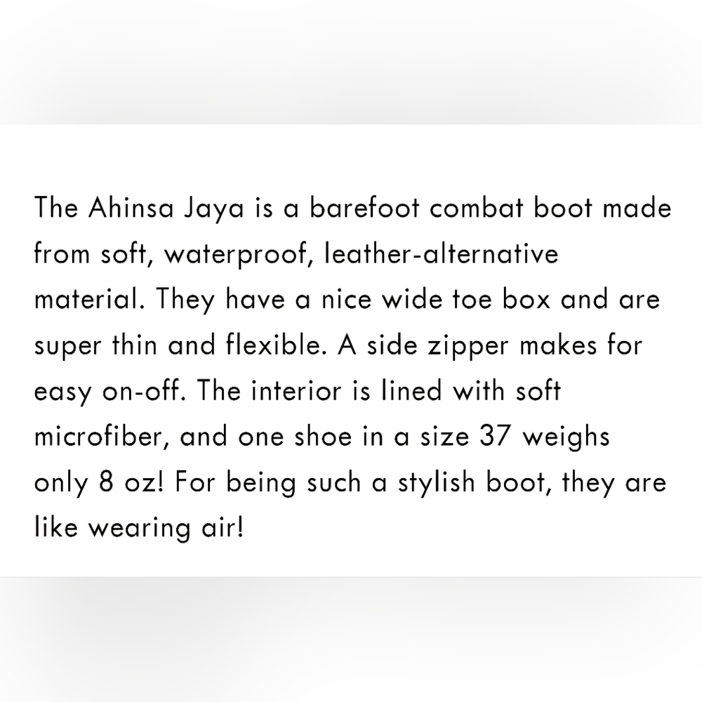 Ahinsa Jaya Combat Boot, Black, EU 39 - Picture 14 of 16